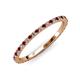 3 - Lara 1.70 mm Red Garnet and Lab Grown Diamond Eternity Band 