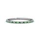 1 - Lara 1.70 mm Green Garnet and Lab Grown Diamond Eternity Band 