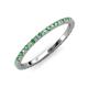 3 - Lara 1.70 mm Green Garnet and Lab Grown Diamond Eternity Band 