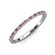 3 - Lara 1.70 mm Pink Tourmaline and Lab Grown Diamond Eternity Band 