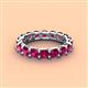 4 - Laida 3.80 mm Rhodolite Garnet Eternity Band 