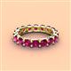 4 - Laida 3.80 mm Rhodolite Garnet Eternity Band 