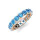 5 - Laida 3.80 mm Blue Topaz Eternity Band 