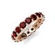 5 - Laida 3.80 mm Red Garnet Eternity Band 