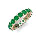 5 - Laida 3.80 mm Emerald Eternity Band 