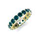 5 - Laida 3.80 mm Blue Diamond Eternity Band 