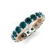 5 - Laida 3.80 mm Blue Diamond Eternity Band 