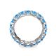6 - Laida 3.80 mm Blue Topaz Eternity Band 
