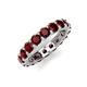 5 - Laida 3.80 mm Red Garnet Eternity Band 