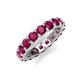 5 - Laida 3.80 mm Rhodolite Garnet Eternity Band 
