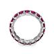 6 - Laida 3.80 mm Rhodolite Garnet Eternity Band 