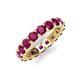 5 - Laida 3.80 mm Rhodolite Garnet Eternity Band 