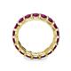 6 - Laida 3.80 mm Rhodolite Garnet Eternity Band 
