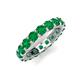 5 - Laida 3.80 mm Emerald Eternity Band 