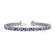 1 - Cliona 4.10 mm Tanzanite and Lab Grown Diamond Eternity Tennis Bracelet 