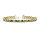 1 - Cliona 4.10 mm Green Garnet and Lab Grown Diamond Eternity Tennis Bracelet 