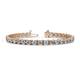 1 - Cliona 4.10 mm Aquamarine and Lab Grown Diamond Eternity Tennis Bracelet 