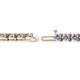 2 - Cliona 4.10 mm Aquamarine and Lab Grown Diamond Eternity Tennis Bracelet 