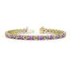 1 - Cliona 4.10 mm Amethyst and Lab Grown Diamond Eternity Tennis Bracelet 
