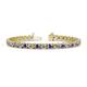 1 - Cliona 4.10 mm Iolite and Lab Grown Diamond Eternity Tennis Bracelet 
