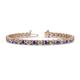 1 - Cliona 4.10 mm Iolite and Lab Grown Diamond Eternity Tennis Bracelet 