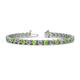 1 - Cliona 4.10 mm Peridot and Lab Grown Diamond Eternity Tennis Bracelet 