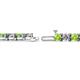 2 - Cliona 4.10 mm Peridot and Lab Grown Diamond Eternity Tennis Bracelet 