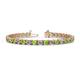 1 - Cliona 4.10 mm Peridot and Lab Grown Diamond Eternity Tennis Bracelet 