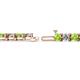 2 - Cliona 4.10 mm Peridot and Lab Grown Diamond Eternity Tennis Bracelet 