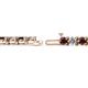2 - Cliona 4.10 mm Red Garnet and Lab Grown Diamond Eternity Tennis Bracelet 