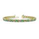 1 - Cliona 4.10 mm Emerald and Lab Grown Diamond Eternity Tennis Bracelet 