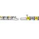 2 - Cliona 4.10 mm Yellow Sapphire and Lab Grown Diamond Eternity Tennis Bracelet 