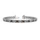 1 - Cliona 4.10 mm Smoky Quartz and Lab Grown Diamond Eternity Tennis Bracelet 