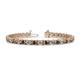 1 - Cliona 4.10 mm Smoky Quartz and Lab Grown Diamond Eternity Tennis Bracelet 