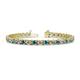 1 - Cliona 4.10 mm London Blue Topaz and Lab Grown Diamond Eternity Tennis Bracelet 