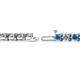 2 - Cliona 4.10 mm Blue Topaz and Lab Grown Diamond Eternity Tennis Bracelet 