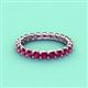 4 - Laida 3.00 mm Rhodolite Garnet Eternity Band 