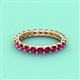 4 - Laida 3.00 mm Rhodolite Garnet Eternity Band 