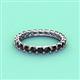 4 - Laida 3.00 mm Black Diamond Eternity Band 