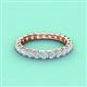 4 - Laida 3.00 mm Aquamarine Eternity Band 