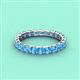 4 - Laida 3.00 mm Blue Topaz Eternity Band 