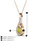 3 - Mandana 5.00 mm Round Yellow and White Diamond Vertical Infinity Pendant Necklace 