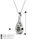 3 - Mandana 5.00 mm Round Lab Created Alexandrite and Diamond Vertical Infinity Pendant Necklace 