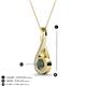 3 - Mandana 5.00 mm Round Lab Created Alexandrite and Diamond Vertical Infinity Pendant Necklace 