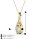 3 - Mandana 5.00 mm Round Opal and Diamond Vertical Infinity Pendant Necklace 