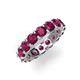 5 - Laida 4.00 mm Rhodolite Garnet Eternity Band 