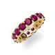5 - Laida 4.00 mm Rhodolite Garnet Eternity Band 