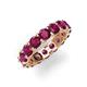 5 - Laida 4.00 mm Rhodolite Garnet Eternity Band 