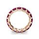 6 - Laida 4.00 mm Rhodolite Garnet Eternity Band 