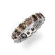 5 - Laida 4.00 mm Smoky Quartz Eternity Band 